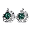 Synthetic Malachite Pendants KK-U043-43P-D-1
