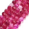 Natural Agate(Dyed & Heated) Beads Strands G-K425-B07-01-2