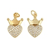 Brass Micro Pave Cubic Zirconia Pendants ZIRC-I367-11G-11-1