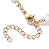 Natural Shell & Glass Seed Beads & 304 Stainless Steel Beaded Anklets for Women AJEW-TA00056-4