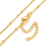 Round Brass Curb Chain Necklaces for Women NJEW-G084-18G-2