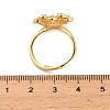 Flower Brass Micro Pave Cubic Zirconia Cup Peg Ring Settings for Half-drilled Beads KK-NH0009-04G-3