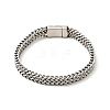 Tarnish Resistant 304 Stainless Steel Mesh Chain Bracelet with Magnetic Clasp for Men Women BJEW-E009-18P-2