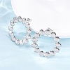 304 Stainless Steel Stud Earrings for Women EJEW-K306-18P-3