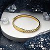 Ion Plating(IP) 304 Stainless Steel Hinged Bangles for Women BJEW-A011-21G-2