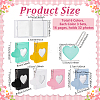 18 Sets 6 Colors PVC Mini Photo Album AJEW-WA0004-97-2