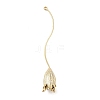 Three-Dimensional Flower Brass Pendants KK-V006-02G-03-2