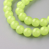 Baking Paint Imitation Jade Glass Round Bead Strands X-DGLA-Q021-10mm-08-2
