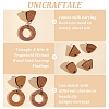 Unicraftale 16 Pairs 4 Style Triangle & Kite & Trapezoid Walnut Wood Stud Earring Findings WOOD-UN0001-07-5