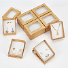 Heart Print Rectangle Paper Storage Gift Boxes with Clear Window CON-WH0095-36A-4