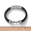 Braided Microfiber Leather Cord Bracelets for Men BJEW-Z081-07P-01-5