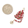 Glass Seed Beaded Christmas Tree Big Pendants PALLOY-TA00330-01-2