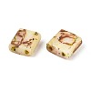 2-Hole Baking Paint Glass Seed Beads SEED-N009-03I-2