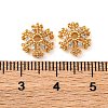 Brass Micro Pave Clear Cubic Zirconia Bead Caps KK-K378-48B-G-2