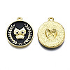 Alloy Enamel Pendants PALLOY-T075-72G-RS-2