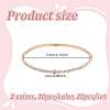20Pcs 2 Colors Square Rhinestone Cup Chain Bracelets for Women BJEW-GA0001-22-2
