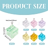 14Pcs 7 Colors Transparent Acrylic Pendants TACR-TA0001-78-4
