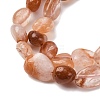 Natural Red Rabbit Fur Rutilated Quartz Beads Strands G-K395-A03-02-4
