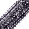 Crackle Transparent Glass Beads Strands GLAA-N074-02A-15-1