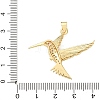 Rack Plating Brass Micro Pave Cubic Zirconia Pendants X-KK-E072-23G-3