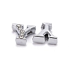 Alloy Rhinestone Initial Letter.Y Slide Charms Fit DIY Wristbands & Bracelets X-ZP1Y-NLF-2