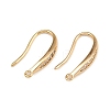 Brass Micro Pave Clear Cubic Zirconia Earring Hooks X-KK-F910-24G-1