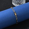 PVD Vacuum Plating 304 Stainless Steel Paperclip Chain Bracelets X-BJEW-I295-15G-4