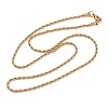 304 Stainless Steel Rope Chain Necklaces NJEW-R223-14-4