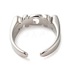 Mother's Day Theme 304 Stainless Steel Rings for Women RJEW-D023-01G-02-3