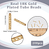 Beebeecraft 200Pcs Rack Plating Brass Beads KK-BBC0008-90-2