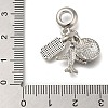 Rack Plating Alloy Enamel European Dangle Charms PALLOY-A009-08P-3