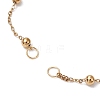 2Pcs 2 Colors 304 Stainless Steel Ball Link Chain Bracelet Making AJEW-JB01305-3