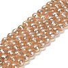 Electroplated Natural Quartz Round Beads Strands G-L598-A02-02A-1