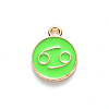 Alloy Enamel Pendants X-ENAM-S124-01A-06D-2