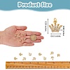 10Pcs Brass Micro Pave Clear Cubic Zirconia Charms ZIRC-SZ0002-06-2