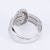 Brass Micro Pave Cubic Zirconia Finger Rings RJEW-E145-30P-3