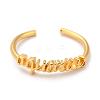 Constellation/Zodiac Sign Brass Cuff Rings RJEW-O042-06G-J-1