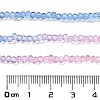 Transparent Painted Glass Beads Strands X1-DGLA-A034-T1mm-A08-3