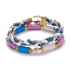 Handmade Polymer Clay Heishi Beads Bracelets Set BJEW-TA00040-02-1