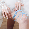 MAYJOYDIY US 1 Set Polyester Lace Elastic Bridal Garters DIY-MA0003-42-7