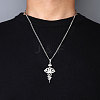 201 Stainless Steel Pendant Necklaces for Man NJEW-Q336-02A-P-3
