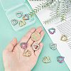 12Pcs 3 Colors PVD Vacuum Plating 304 Stainless Steel Open Pendants STAS-UN0024-63-2