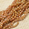 Electroplate Glass Beads Strands EGLA-J013-4X6mm-F05-1