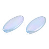 Rainbow Iridescent Plating Acrylic Beads OACR-N010-066-4