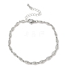 Brass Micro Pave Clear Cubic Zirconia Eye Link Chain Bracelets for Women BJEW-G764-09P-4