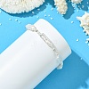 Natural Keshi Freshwater Pearl & Non-magnetic Synthetic Hematite Beaded Bracelets for Women BJEW-JB14107-2