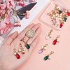 20Pcs 5 Colors Faceted Teardrop Glass Pendants HJEW-SC0001-16-3
