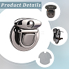 6Pcs Flat Round Alloy Bag Tuck Lock Clasps FIND-CP0003-23B-5