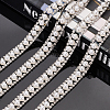 Double Rows Alloy Rhinestone Cup Chain FIND-NB0002-71-4
