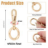 Alloy Swivel Lobster Claw Clasps & Spring Gate Rings HJEW-CA00006-02-2